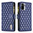 Custodia Portafoglio In Pelle Cover con Supporto B12F per Xiaomi Redmi Note 10S 4G Blu