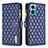 Custodia Portafoglio In Pelle Cover con Supporto B12F per Xiaomi Redmi Note 11E 5G Blu