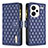 Custodia Portafoglio In Pelle Cover con Supporto B12F per Xiaomi Redmi Note 13 Pro+ Plus 5G Blu