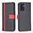 Custodia Portafoglio In Pelle Cover con Supporto B13F per OnePlus Nord CE 2 5G Nero