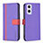 Custodia Portafoglio In Pelle Cover con Supporto B13F per OnePlus Nord N20 5G Viola