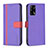 Custodia Portafoglio In Pelle Cover con Supporto B13F per Oppo A74 4G Viola