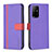 Custodia Portafoglio In Pelle Cover con Supporto B13F per Oppo A94 5G Viola