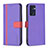 Custodia Portafoglio In Pelle Cover con Supporto B13F per Oppo Find X5 Lite 5G Viola