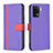 Custodia Portafoglio In Pelle Cover con Supporto B13F per Oppo Reno5 F Viola