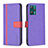 Custodia Portafoglio In Pelle Cover con Supporto B13F per Realme 9 Pro 5G Viola