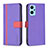 Custodia Portafoglio In Pelle Cover con Supporto B13F per Realme 9i 4G Viola