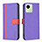 Custodia Portafoglio In Pelle Cover con Supporto B13F per Realme C30s Viola