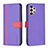 Custodia Portafoglio In Pelle Cover con Supporto B13F per Samsung Galaxy A13 4G Viola