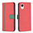 Custodia Portafoglio In Pelle Cover con Supporto B13F per Samsung Galaxy A23 5G SC-56C Rosso