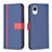 Custodia Portafoglio In Pelle Cover con Supporto B13F per Samsung Galaxy A23s Blu