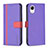 Custodia Portafoglio In Pelle Cover con Supporto B13F per Samsung Galaxy A23s Viola
