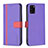 Custodia Portafoglio In Pelle Cover con Supporto B13F per Samsung Galaxy A31 Viola