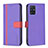 Custodia Portafoglio In Pelle Cover con Supporto B13F per Samsung Galaxy A51 5G Viola