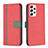 Custodia Portafoglio In Pelle Cover con Supporto B13F per Samsung Galaxy A53 5G Rosso