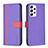Custodia Portafoglio In Pelle Cover con Supporto B13F per Samsung Galaxy A53 5G Viola