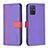 Custodia Portafoglio In Pelle Cover con Supporto B13F per Samsung Galaxy A71 5G Viola