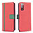 Custodia Portafoglio In Pelle Cover con Supporto B13F per Samsung Galaxy S20 FE 5G Rosso