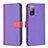 Custodia Portafoglio In Pelle Cover con Supporto B13F per Samsung Galaxy S20 FE 5G Viola