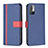 Custodia Portafoglio In Pelle Cover con Supporto B13F per Xiaomi POCO M3 Pro 5G Blu