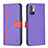 Custodia Portafoglio In Pelle Cover con Supporto B13F per Xiaomi POCO M3 Pro 5G Viola