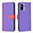 Custodia Portafoglio In Pelle Cover con Supporto B13F per Xiaomi Poco M5S Viola