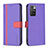 Custodia Portafoglio In Pelle Cover con Supporto B13F per Xiaomi Redmi 10 4G Viola