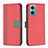 Custodia Portafoglio In Pelle Cover con Supporto B13F per Xiaomi Redmi 11 Prime 5G Rosso