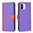 Custodia Portafoglio In Pelle Cover con Supporto B13F per Xiaomi Redmi A1 Viola