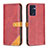 Custodia Portafoglio In Pelle Cover con Supporto B14F per OnePlus Nord CE 2 5G Rosso