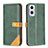 Custodia Portafoglio In Pelle Cover con Supporto B14F per OnePlus Nord N20 5G Verde