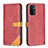 Custodia Portafoglio In Pelle Cover con Supporto B14F per OnePlus Nord N200 5G Rosso