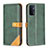 Custodia Portafoglio In Pelle Cover con Supporto B14F per Oppo A54 5G Verde