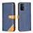 Custodia Portafoglio In Pelle Cover con Supporto B14F per Oppo A74 5G Blu