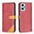 Custodia Portafoglio In Pelle Cover con Supporto B14F per Oppo K10 4G Rosso