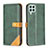 Custodia Portafoglio In Pelle Cover con Supporto B14F per Samsung Galaxy A22 4G Verde