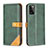 Custodia Portafoglio In Pelle Cover con Supporto B14F per Samsung Galaxy A41 Verde