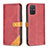 Custodia Portafoglio In Pelle Cover con Supporto B14F per Samsung Galaxy A71 4G A715 Rosso