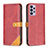 Custodia Portafoglio In Pelle Cover con Supporto B14F per Samsung Galaxy A72 4G Rosso