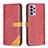 Custodia Portafoglio In Pelle Cover con Supporto B14F per Samsung Galaxy A72 5G Rosso