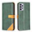 Custodia Portafoglio In Pelle Cover con Supporto B14F per Samsung Galaxy A72 5G Verde