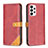 Custodia Portafoglio In Pelle Cover con Supporto B14F per Samsung Galaxy A73 5G Rosso