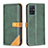 Custodia Portafoglio In Pelle Cover con Supporto B14F per Samsung Galaxy M40S Verde