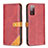 Custodia Portafoglio In Pelle Cover con Supporto B14F per Samsung Galaxy S20 FE 4G Rosso