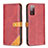 Custodia Portafoglio In Pelle Cover con Supporto B14F per Samsung Galaxy S20 FE 5G Rosso