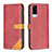 Custodia Portafoglio In Pelle Cover con Supporto B14F per Vivo Y53s 4G Rosso