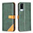 Custodia Portafoglio In Pelle Cover con Supporto B14F per Vivo Y53s NFC Verde