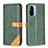 Custodia Portafoglio In Pelle Cover con Supporto B14F per Xiaomi Mi 11i 5G Verde