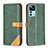 Custodia Portafoglio In Pelle Cover con Supporto B14F per Xiaomi Mi 12T Pro 5G Verde