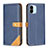 Custodia Portafoglio In Pelle Cover con Supporto B14F per Xiaomi Redmi A2 Blu